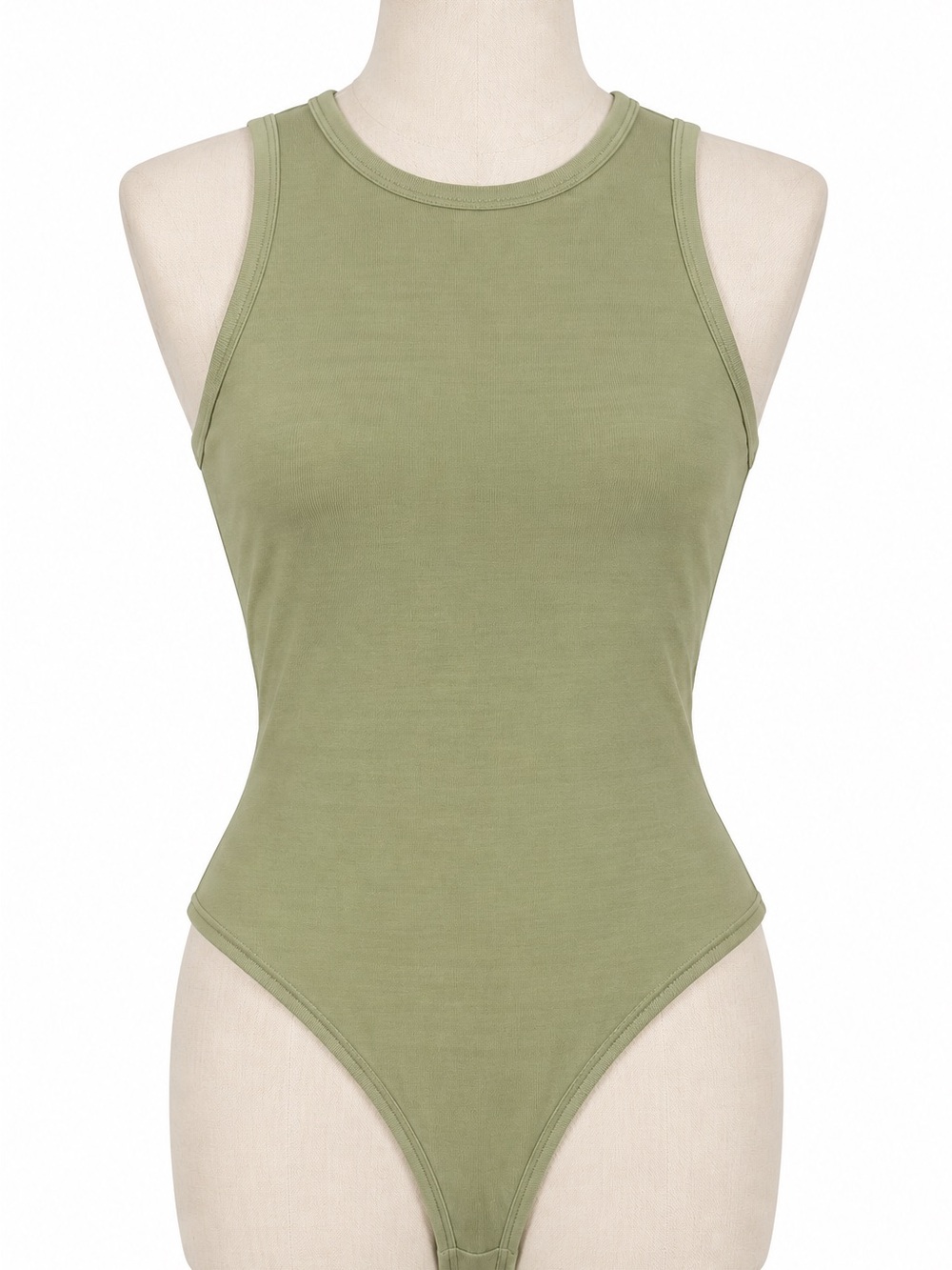 Sleeveless Olive Tank Bodysuit